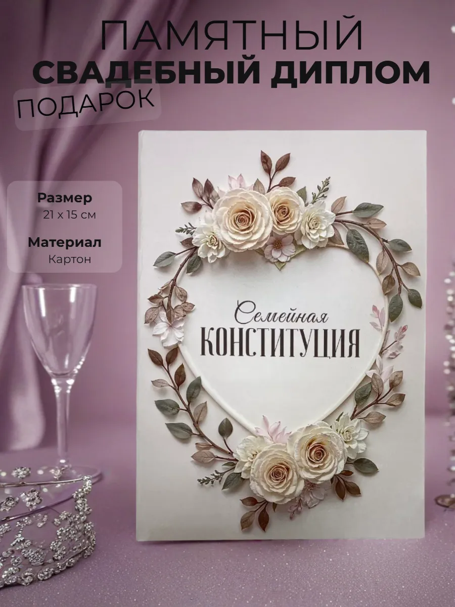 Диплом свадебный "Семейная конституция"