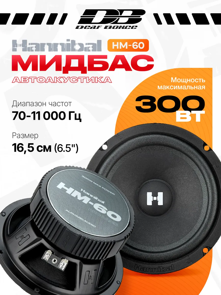 Колонки в машину Alphard Hannibal HM-60 Midbass Мидбас