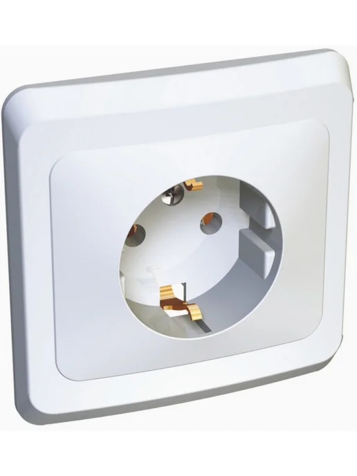 Systeme Electric Розетка силовая Систем Электрик Этюд белый, 2 шт, белый, фото 3