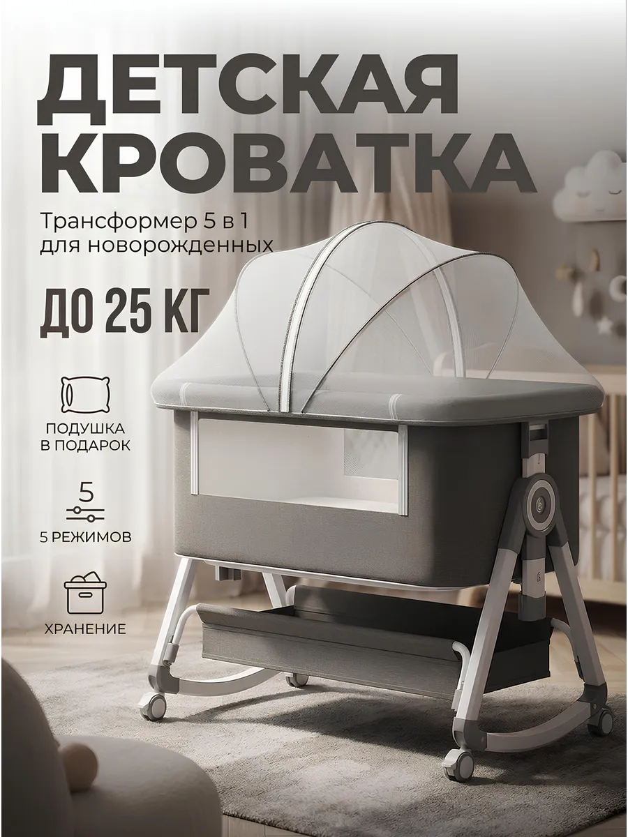 Приставная кроватка для новорожденного люлька колыбель