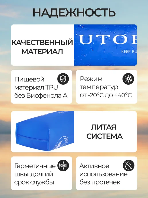 UTOBEST Мягкая бутылка для воды для бега 500 мл. Мягкая фляга 1 шт, 500 мл, 1 шт, фото 3