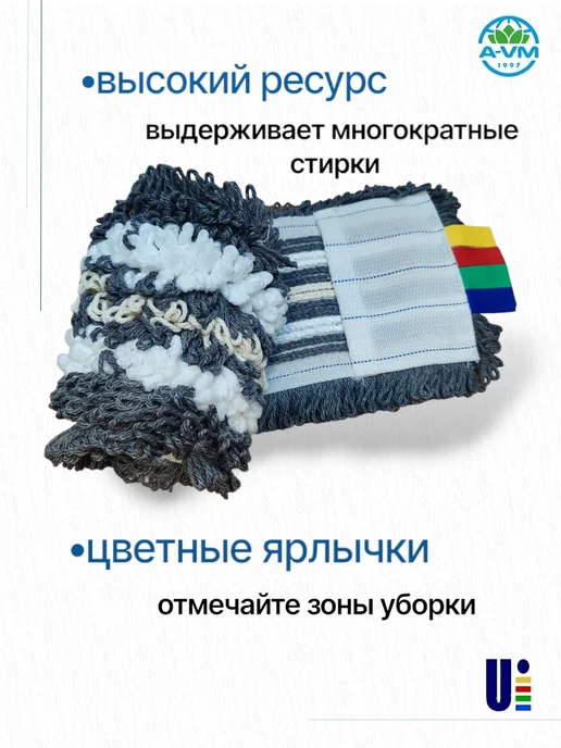 A-VM Сменная насадка на швабру 40х13 см, 40x13 см, фото 4