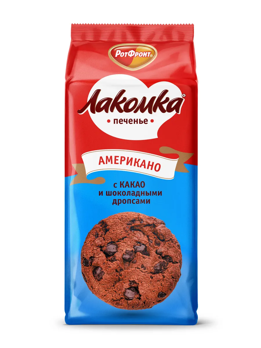 печенье Лакомка Американо с какао и дропсами, 160 гр.