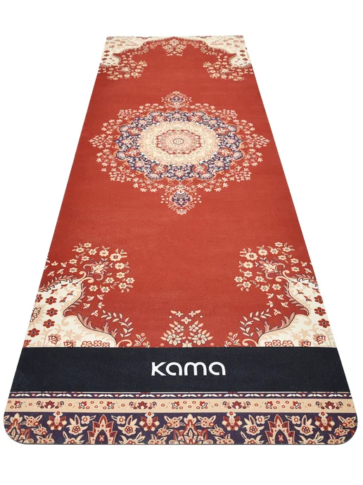 Kama Коврик для йоги и фитнеса нескользящий, ТПЭ, микрофибра, вариант, фото 5