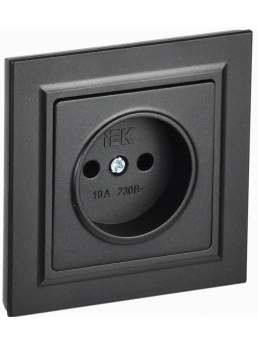 Iek Розетка силовая штепсельная ИЭК 10А BR-R10-10-K02-F, 2 шт, 2 шт, фото 2