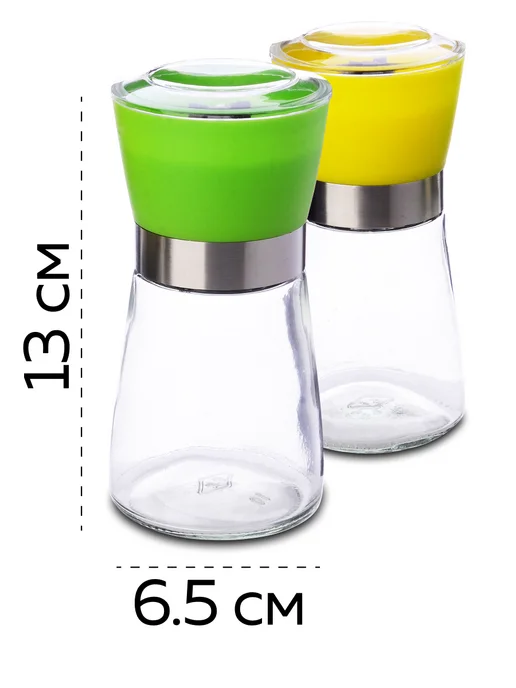 Набор для специй солонка и перечница стекло - фото 2