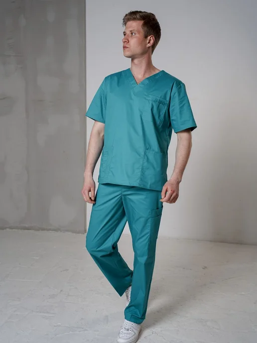 Медицинская рубашка 7110 Teal Blue