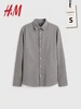 Рубашка с длинным рукавом приталенная H&M 301887318 купить за 1 650 ₽ в интернет‑магазине Wildberries