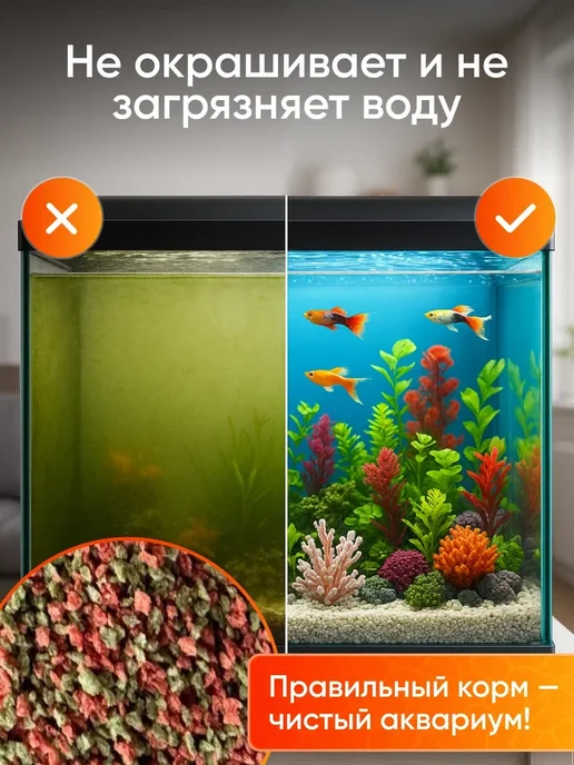 Гранулы корм для маленьких рыб, 30г, 30 г, фото 4