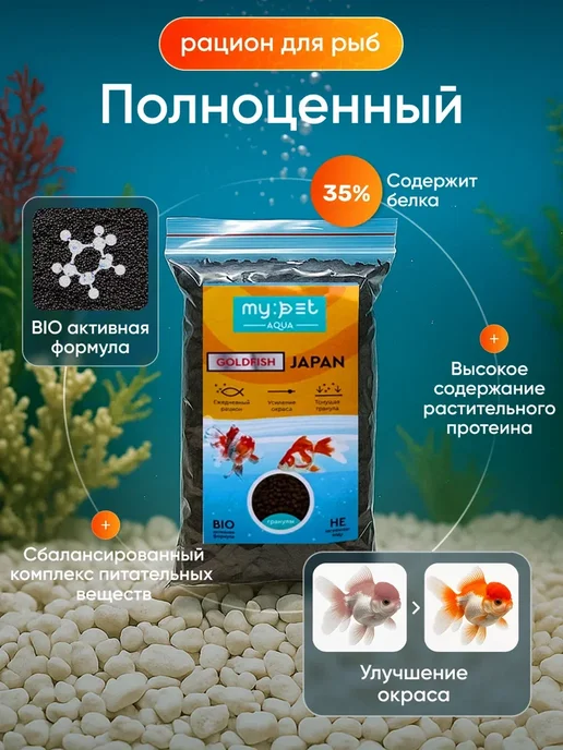 Гранулы корм для японских золотых рыбок, 80г, 80 г, фото 2