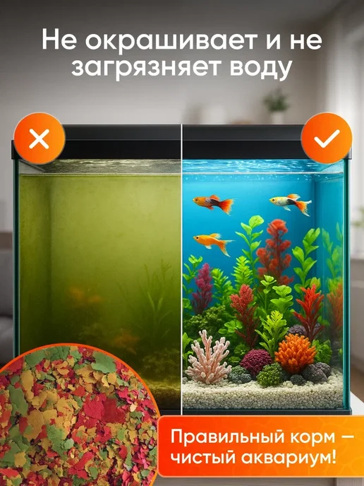 Хлопья корм для золотых рыбок, 100г, 100 г, фото 4