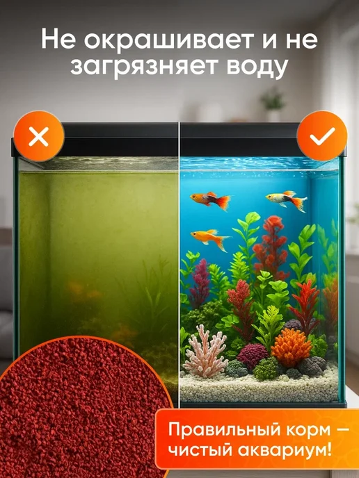 Гранулы корм для окраса цихлид, 30г, 50 г, фото 4