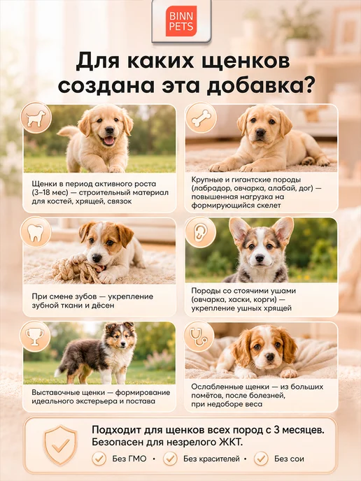 BINN PETS Коллаген для собак добавка ветаптека Junior Promotion, вариант, фото 8