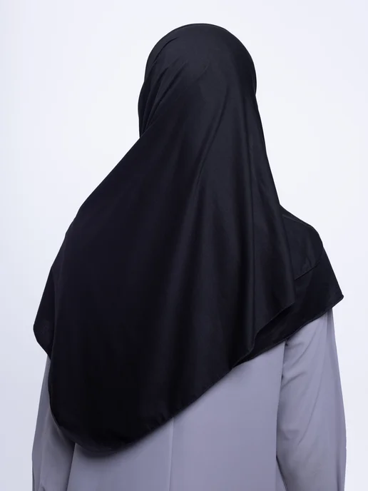 MUSLIM CLOTHING Готовый шарф хиджаб калифорния мусульманский Шейла черная, черный, фото 6
