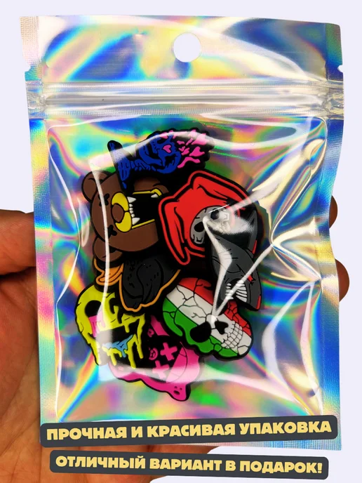 Дзябитсы Джибитсы на crocs Череп, черный, фото 3