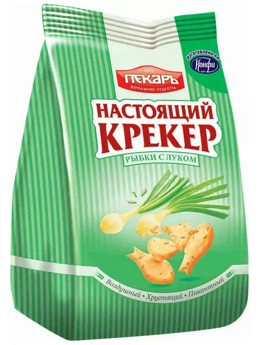 Пекарь Крекер Рыбки соленый с луком 3кг, 220 г, 14 шт, фото 6