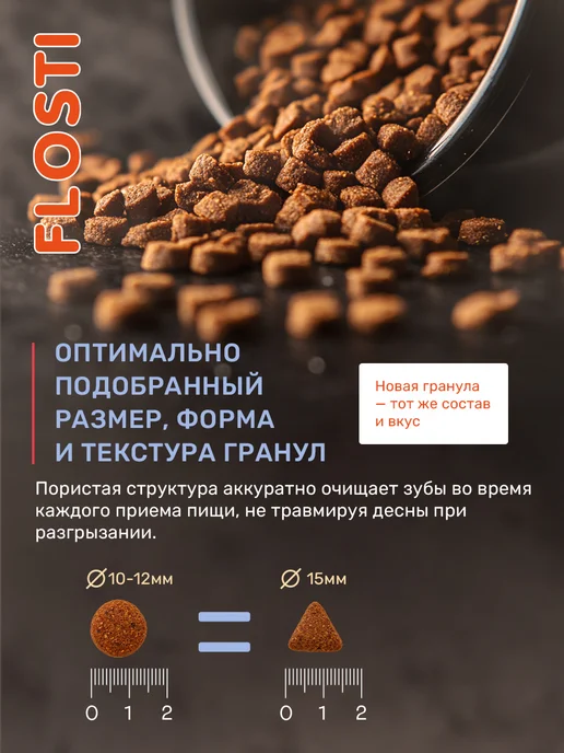 Сухой корм FLOSTI для собак, гипоаллергенный, рыба, 2 кг, фото 3