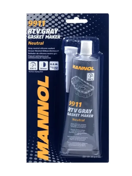 MANNOL Герметик серый нейтральный силиконовый (-40С +230С) 85г, 85 г, фото 2