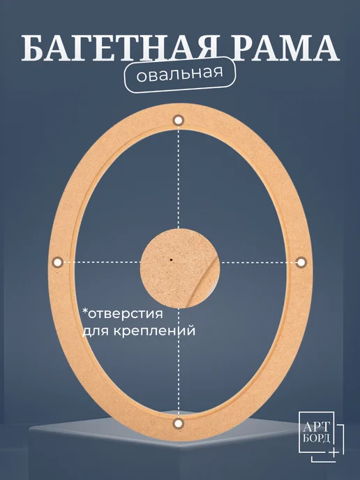АРТБОРД + Рама овальная багетная 25х35 см, 2шт с фурнитурой из МДФ №3, 2 шт, фото 5