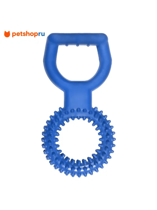 PetShop Игрушка для собак кольцо перетяжка с ручкой 24 см Tappi, голубой, фото 2