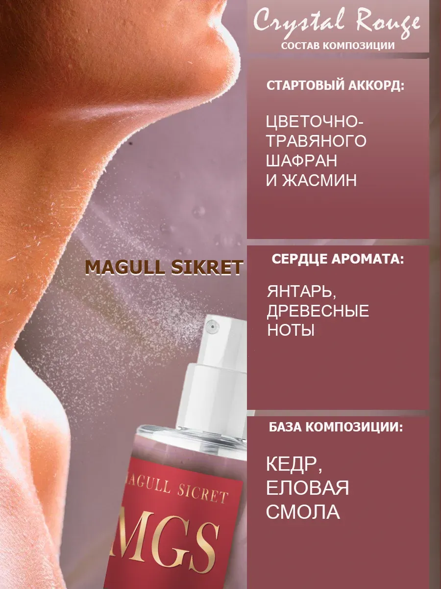 Спрей мист для волос и тела парфюмированный Crystal Rouge фото 3