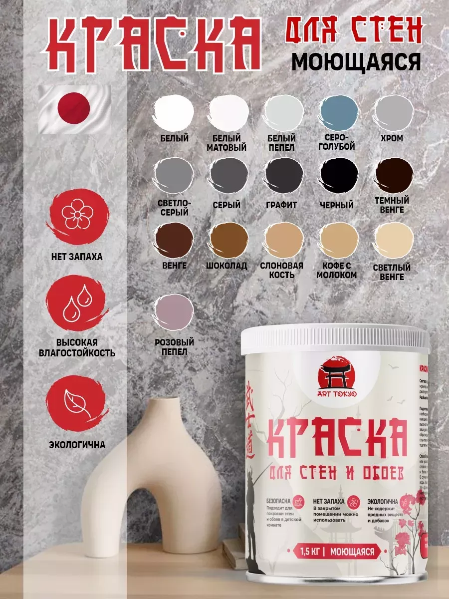 Краска для стен моющаяся без запаха фото 3
