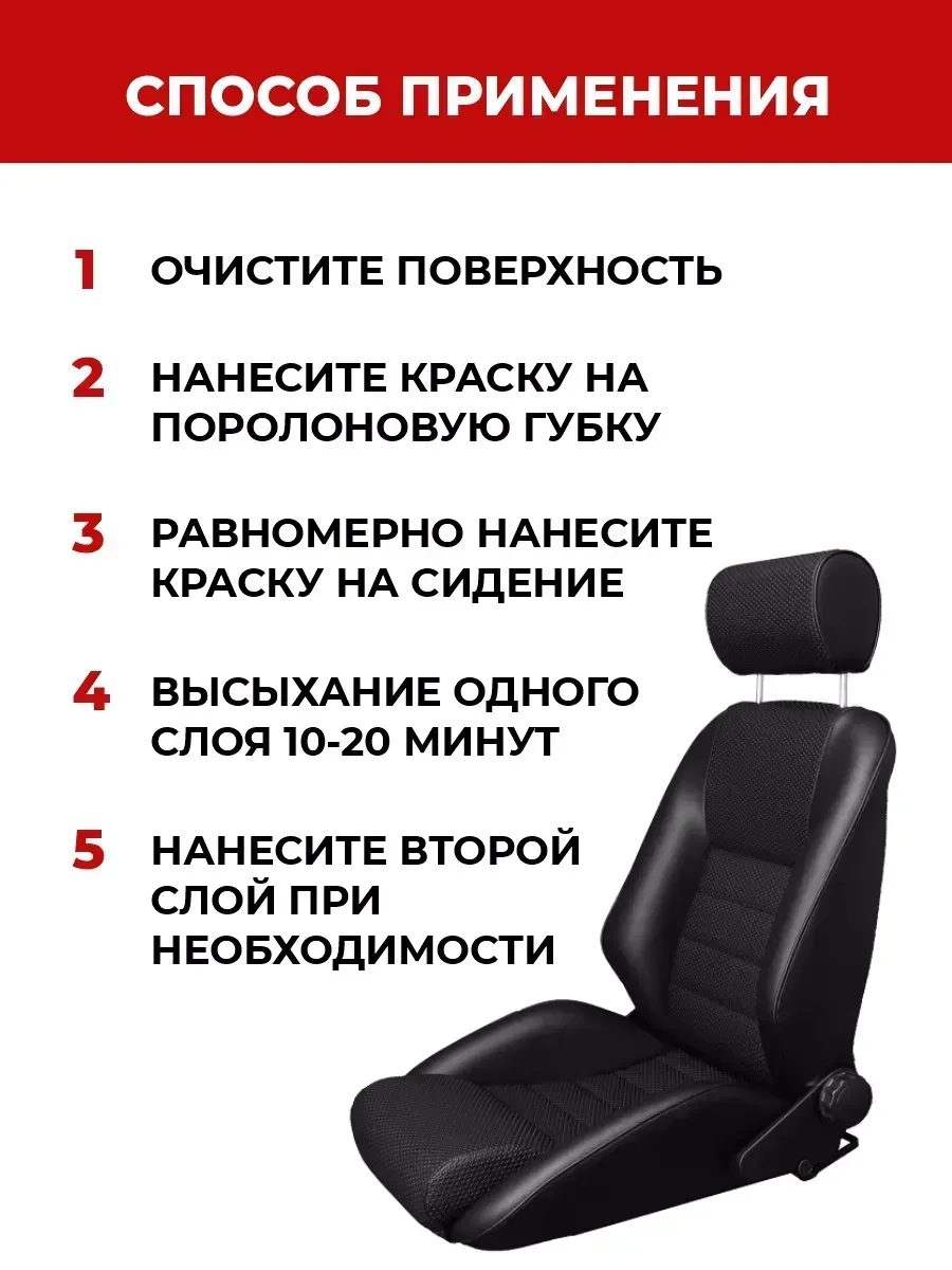 Краска для панелей и обшивки автомобиля черная фото 3