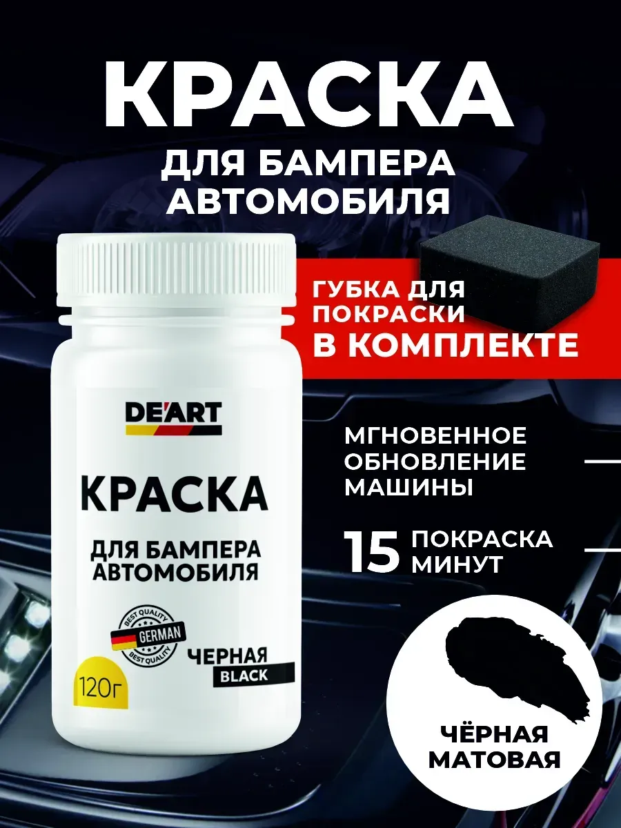 Краска для бампера автомобиля черная