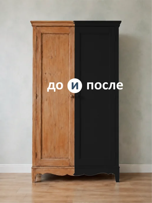 De'art stk Краска акриловая De'Art для мебели и декора чёрная, черный, фото 3