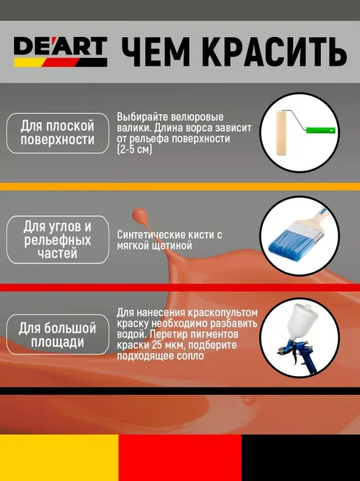 De'art stk Краска акриловая De'Art для мебели и декора чёрная, черный, фото 6