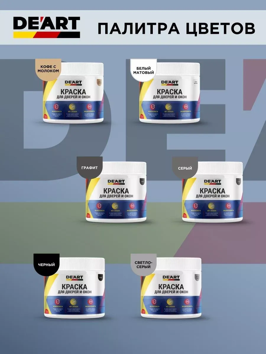 Краска для дверей и окон матовая без запаха белая фото 6