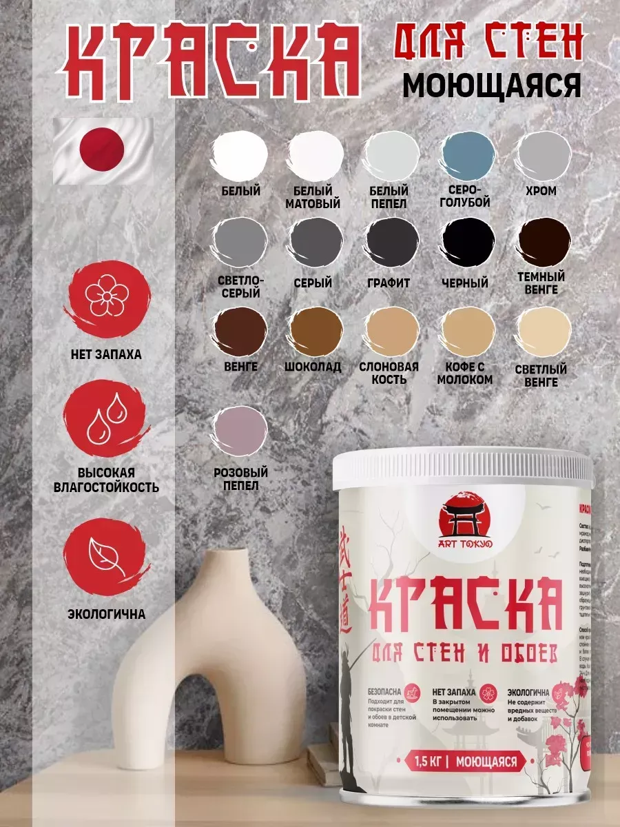 Краска для стен моющаяся без запаха фото 2