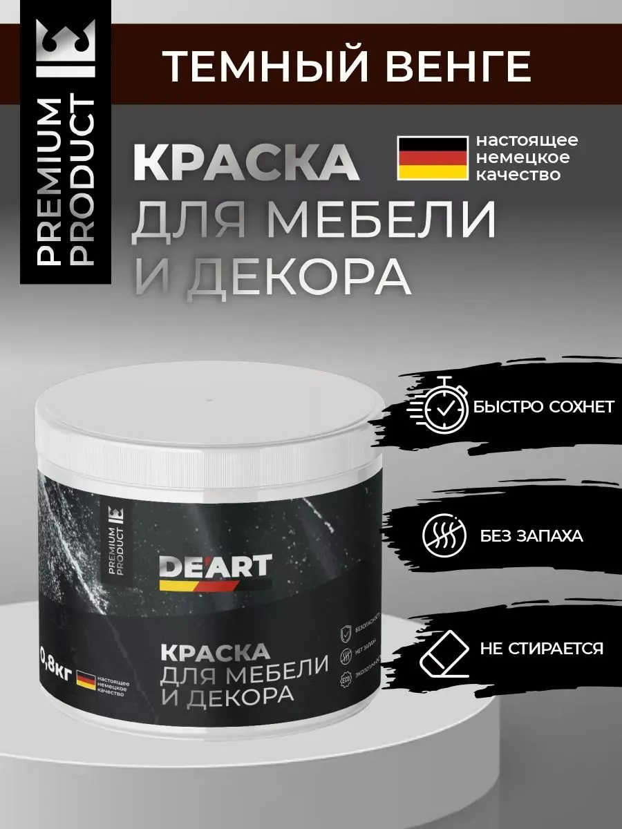 Меловая краска для мебели и дерева без запаха быстросохнущая