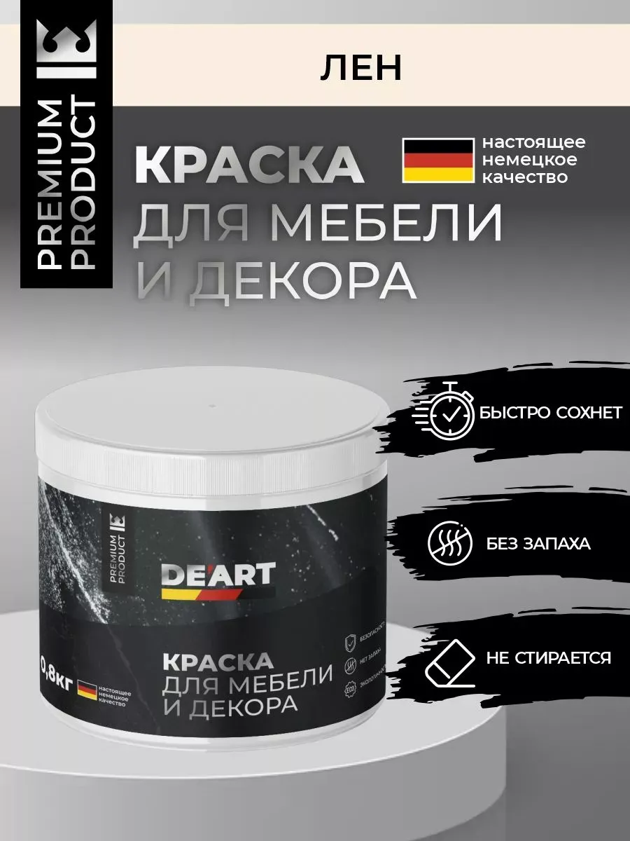 Меловая краска для мебели и дерева без запаха быстросохнущая