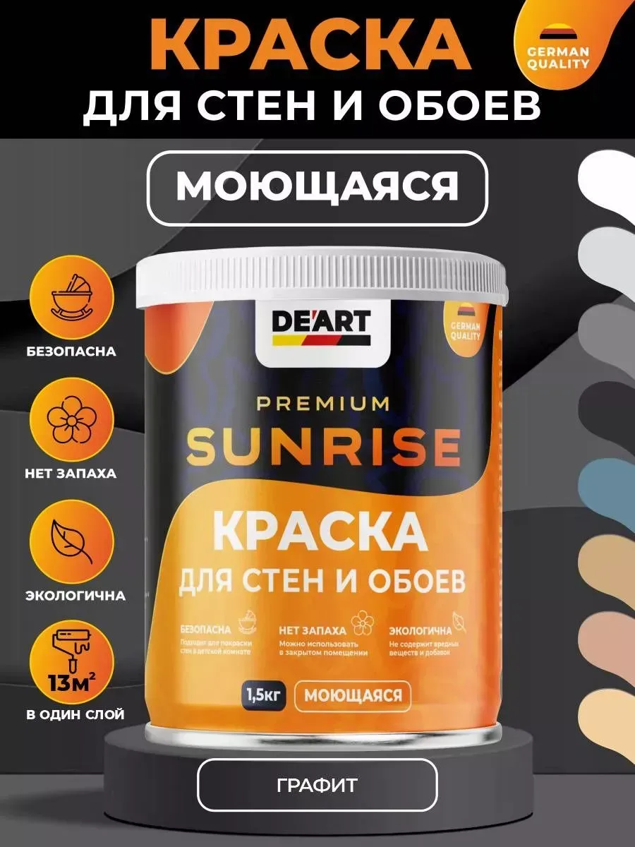 Водоэмульсионная краска для стен и обоев моющаяся без запаха