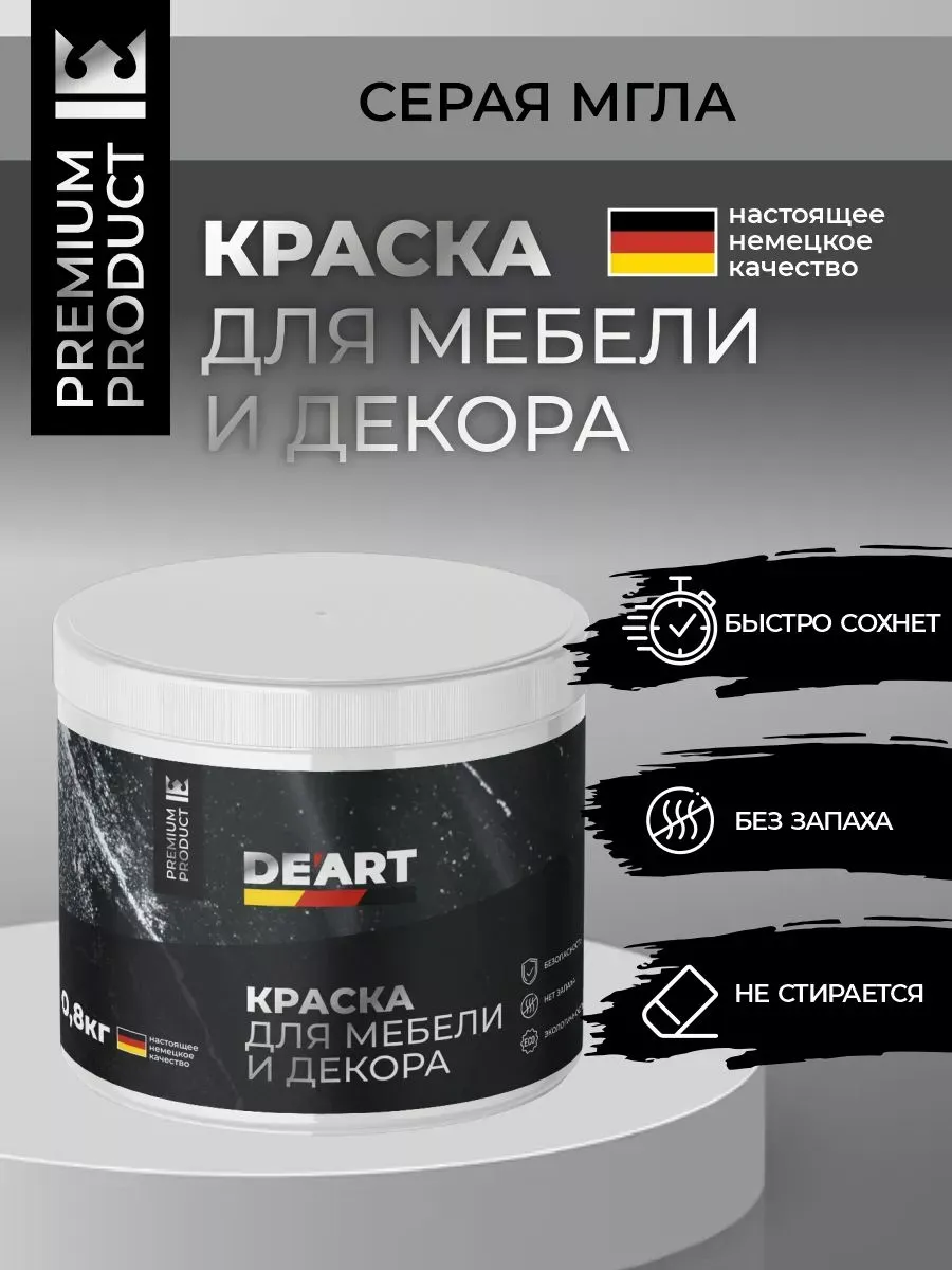 Меловая краска для мебели и дерева без запаха быстросохнущая