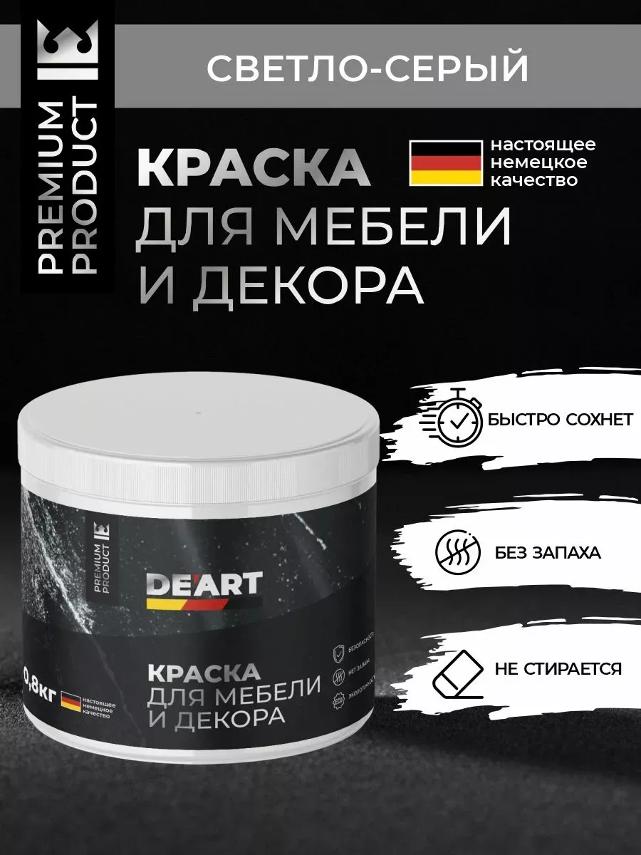 Меловая краска для мебели и дерева без запаха быстросохнущая