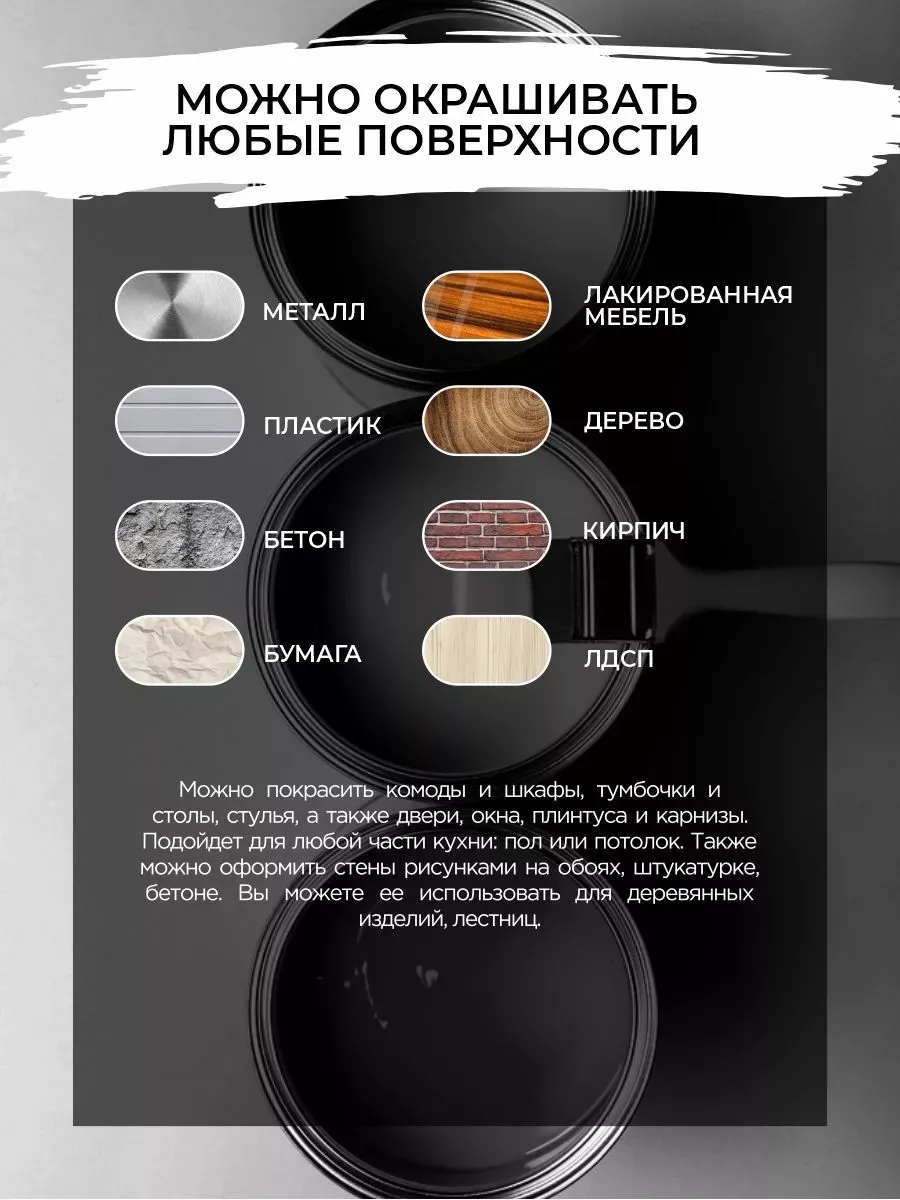 Меловая краска для мебели и дерева без запаха быстросохнущая фото 5