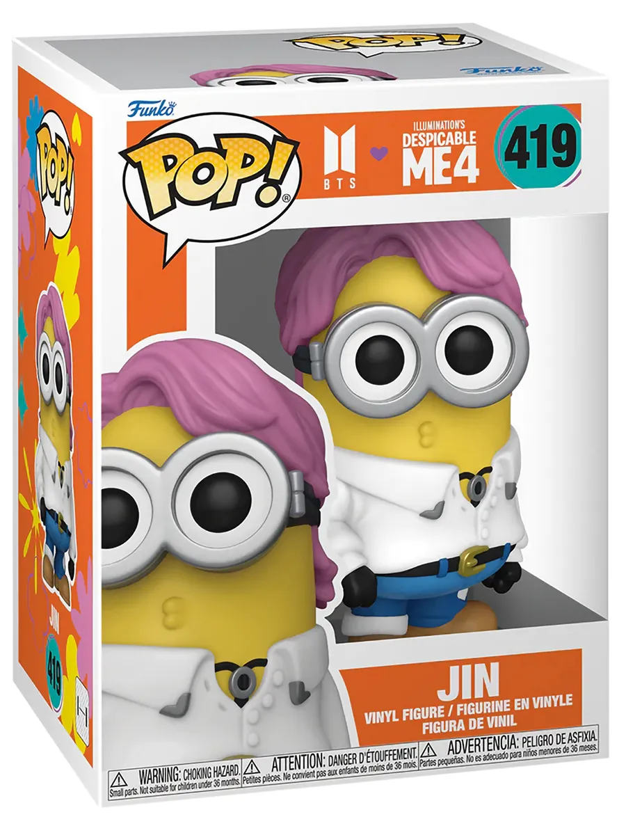 Фигурка Funko POP! Rocks BTS X Гадкий я 4 Jin Фигурка Funko POP! Rocks BTS X Гадкий я 4 Jin