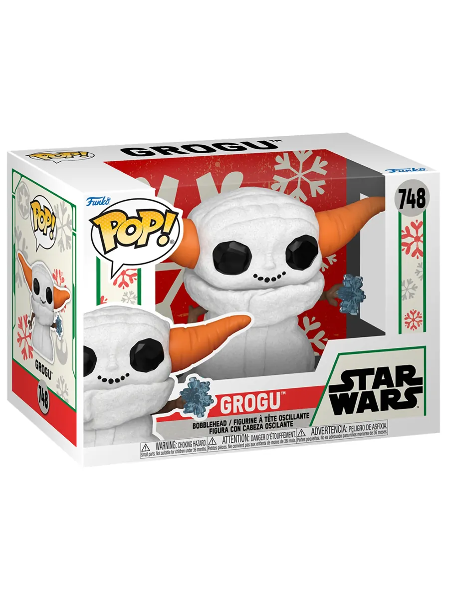 Фигурка Funko POP! башкотряс Звездные воины Грогу снеговик
