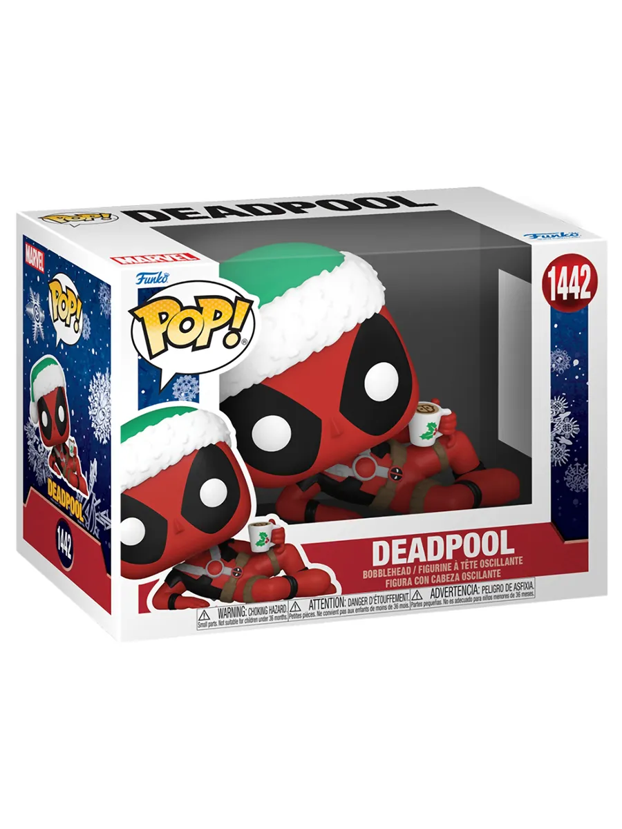 Фигурка Funko POP! башкотряс Марвел Holiday Дэдпул