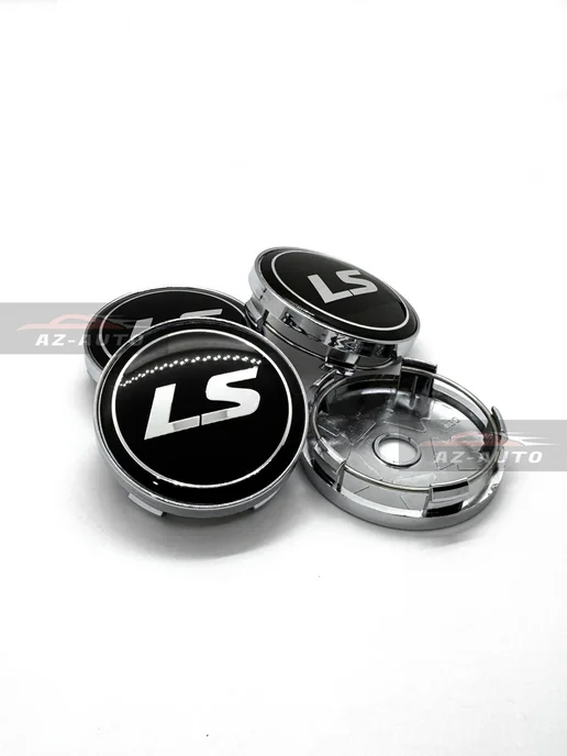 VNCNT Колпачки заглушки на литые диски для LS 60 56 4 штуки, черный, фото 2