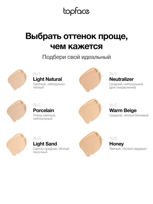 TopFace Консилер для лица и глаз кремовый корректор оттенок 001, оттенок 004, бежевый, фото 2