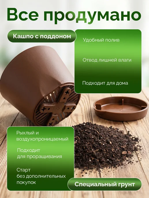 Про Растения Набор для выращивания растений Огурец корнишон, вариант, фото 3