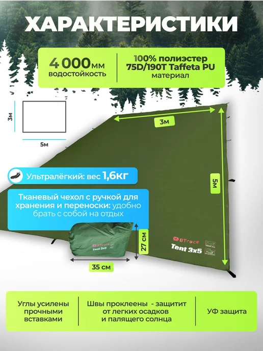 BTrace Тент 3x3, 3x5, фото 2