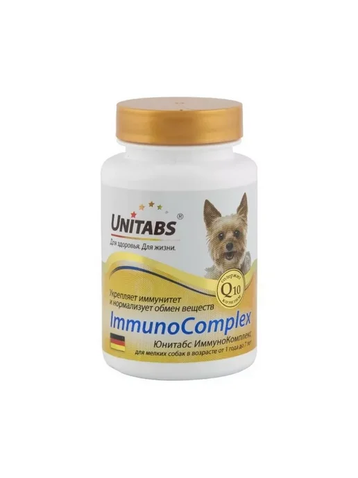UNITABS ImmunoComplex Q10 Укрепление иммунитета мелких собак 100таб, 100 мл, фото 2