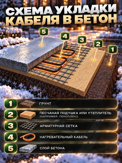 SpyHeat Греющий кабель антиобледенения 14 метров 30Вт, 14 м, 30 Вт, фото 7