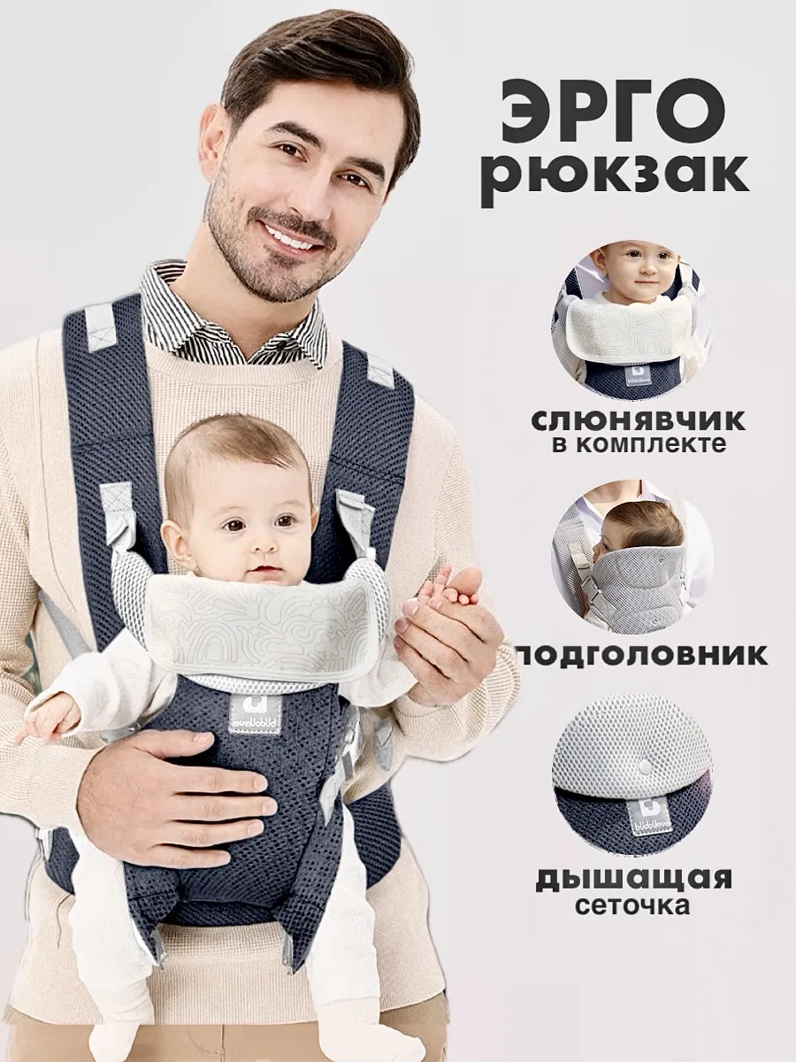 Эргорюкзак для новорожденных кенгуру переноска слинг