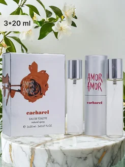 Набор духов 3 шт Amor Amor Cacharel 60мл 302769931 купить за 947 ₽ в интернет-магазине Wildberries