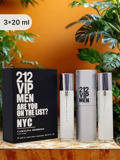 Набор духов 3 шт Carolina Herrera 212 VIP Men 60 мл 302770737 купить за 947 ₽ в интернет-магазине Wildberries